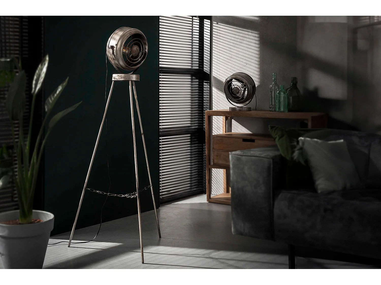 Tischlampe - Silber Metall -  - KONYA