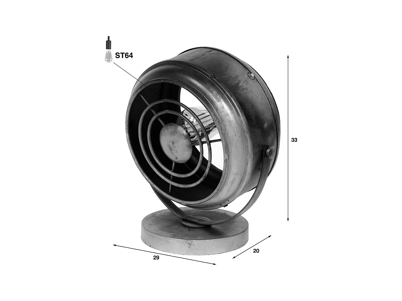 Lámpara - plata metal -  - KONYA