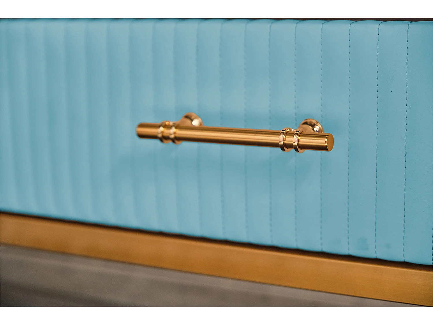 Buffet - bleu clair similicuir - MARIA