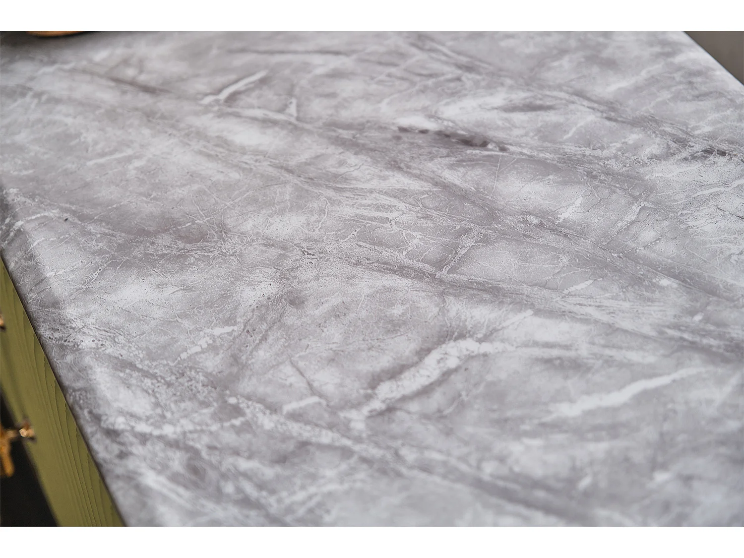 Lowboard - Grün Kunstleder - MARIA