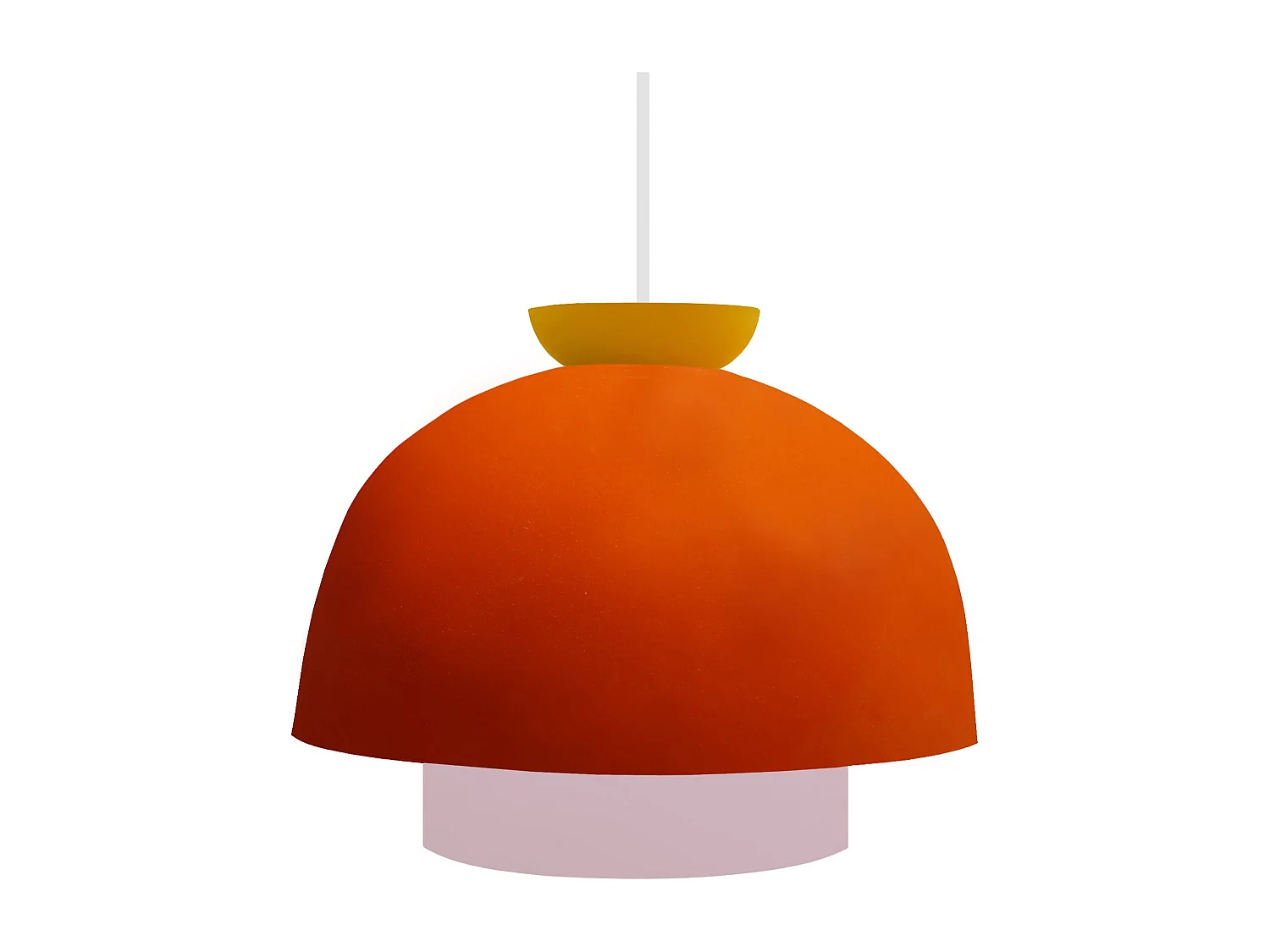 Suspensión  TOSEL ,metal,Naranja,A110x D 24,5xP24,5cm