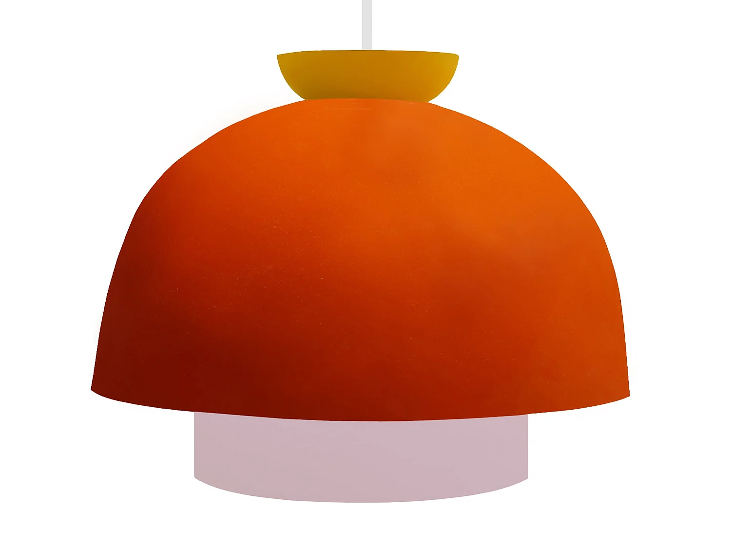 Suspension TOSEL ,métal,Orange ,H110x D 24,5xP24,5cm