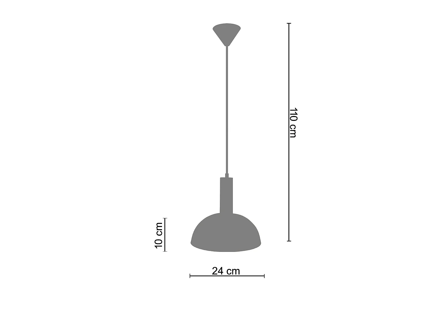 Suspension TOSEL ,métal,Orange ,H110xD24xP24cm