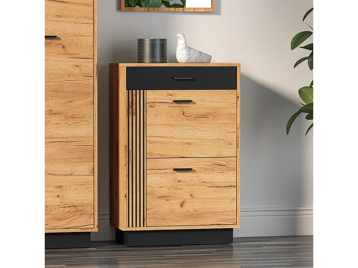 Mueble zapatero 2 puertas 1 cajón Nilo Madera