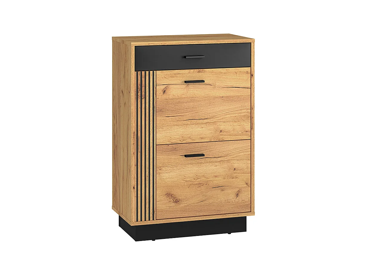 Meuble à chaussures 2 portes 1 tiroir Nilo Bois