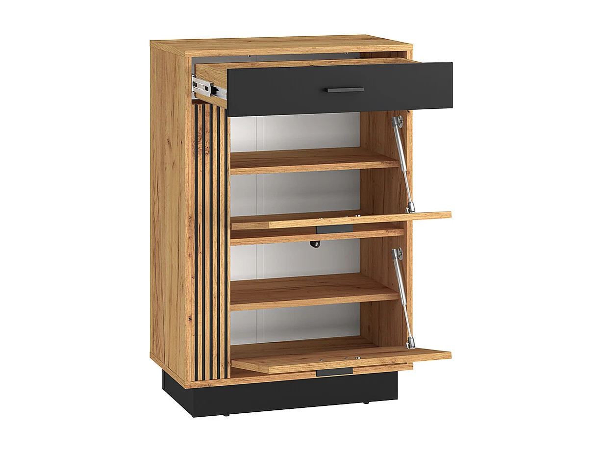 Meuble à chaussures 2 portes 1 tiroir Nilo Bois