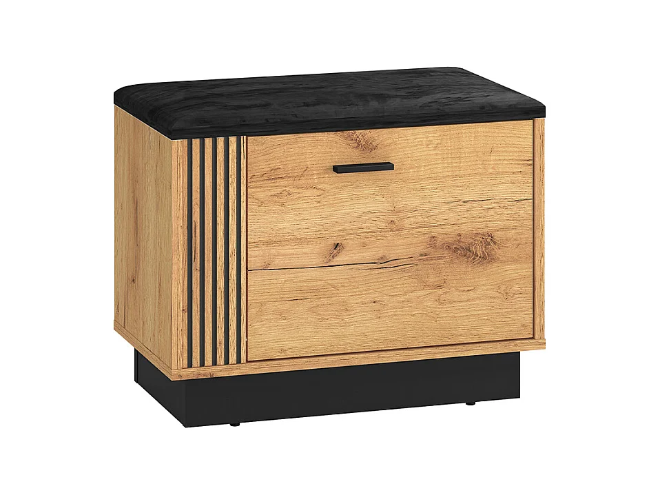 Banc meuble à chaussures 1 porte Nilo Bois