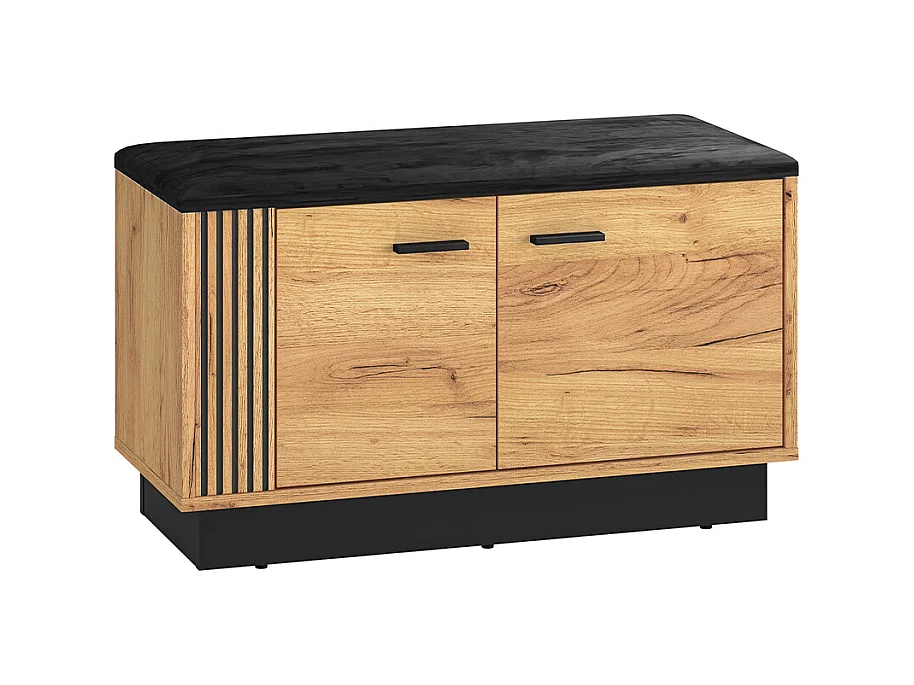Banc meuble à chaussures 2 portes Nilo Bois