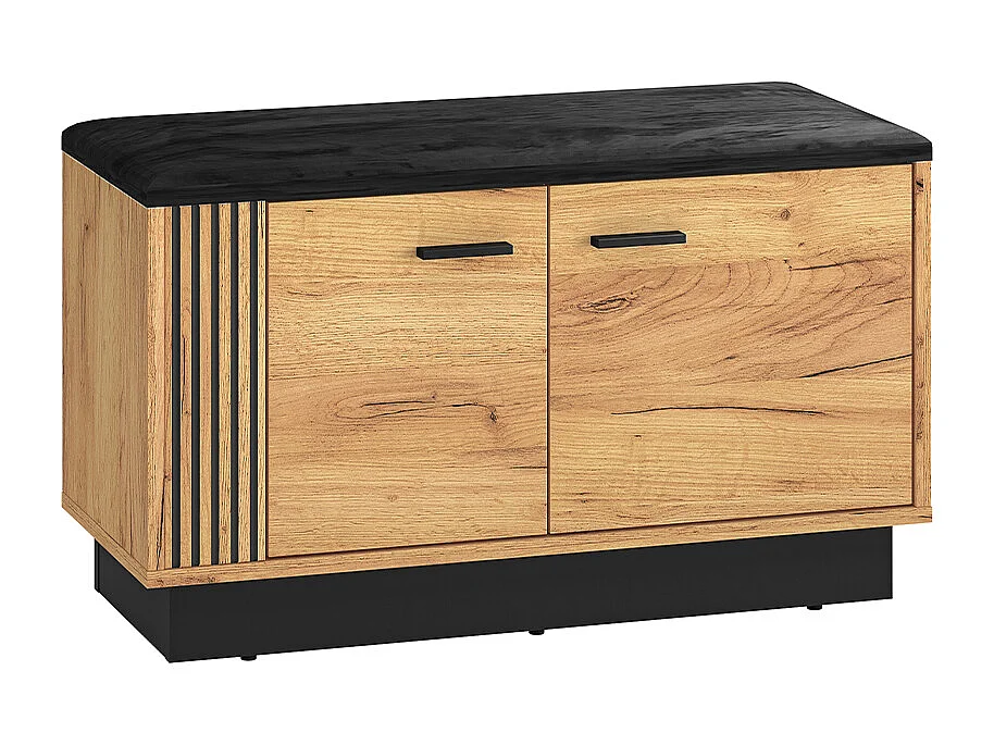 Banc meuble à chaussures 2 portes Nilo Bois