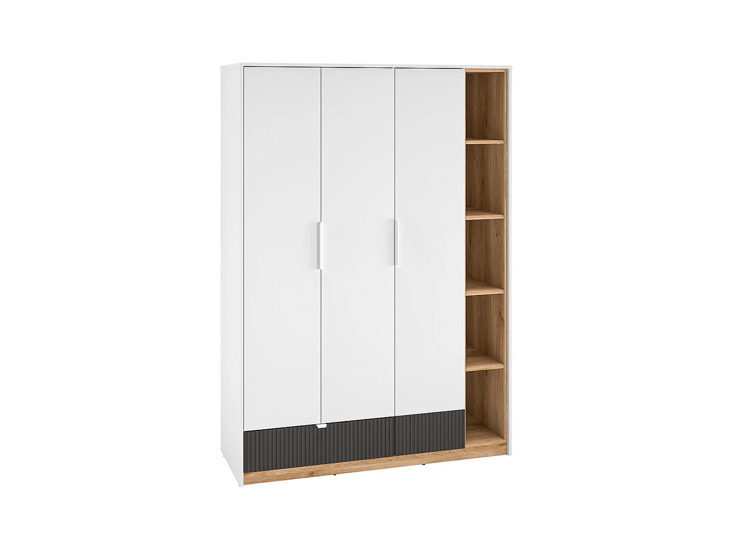Armoire 3 portes 1 tiroir Ronan Blanc