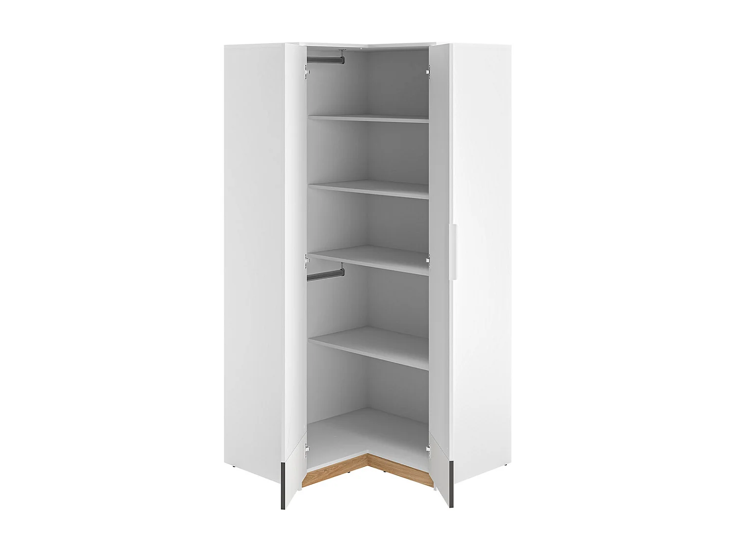 Ronan Wit 2-deurs hoekkast