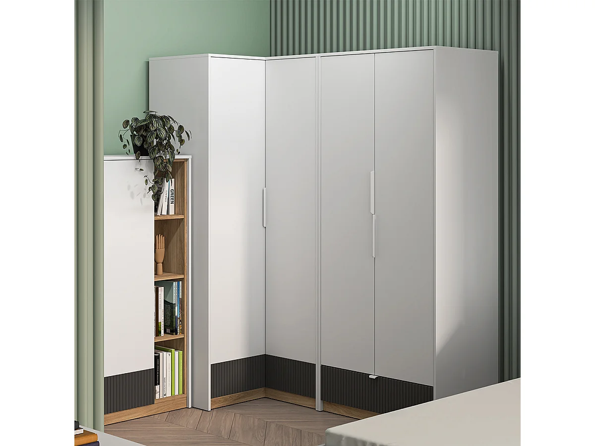 Ronan Wit 2-deurs hoekkast