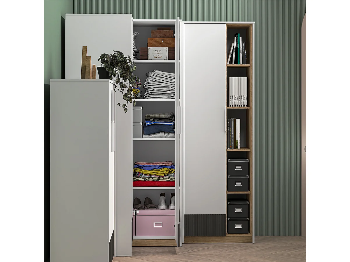 Ronan Wit 2-deurs hoekkast