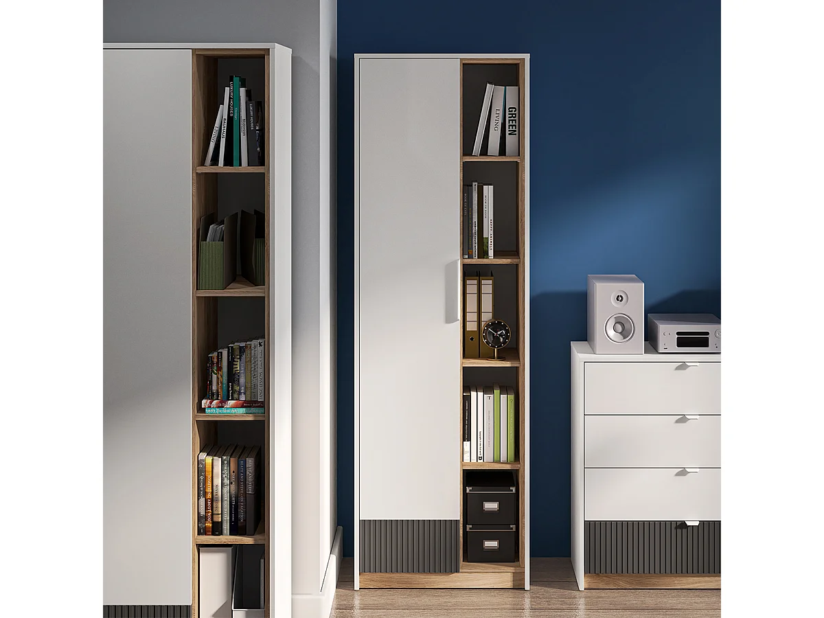 Armoire 1 porte Ronan Blanc