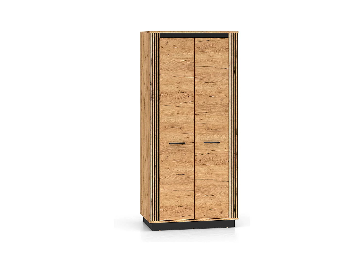 Armoire 2 portes Solal Bois et Noir