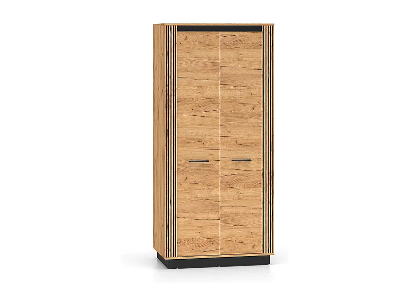 Armoire 2 portes Solal Bois et Noir