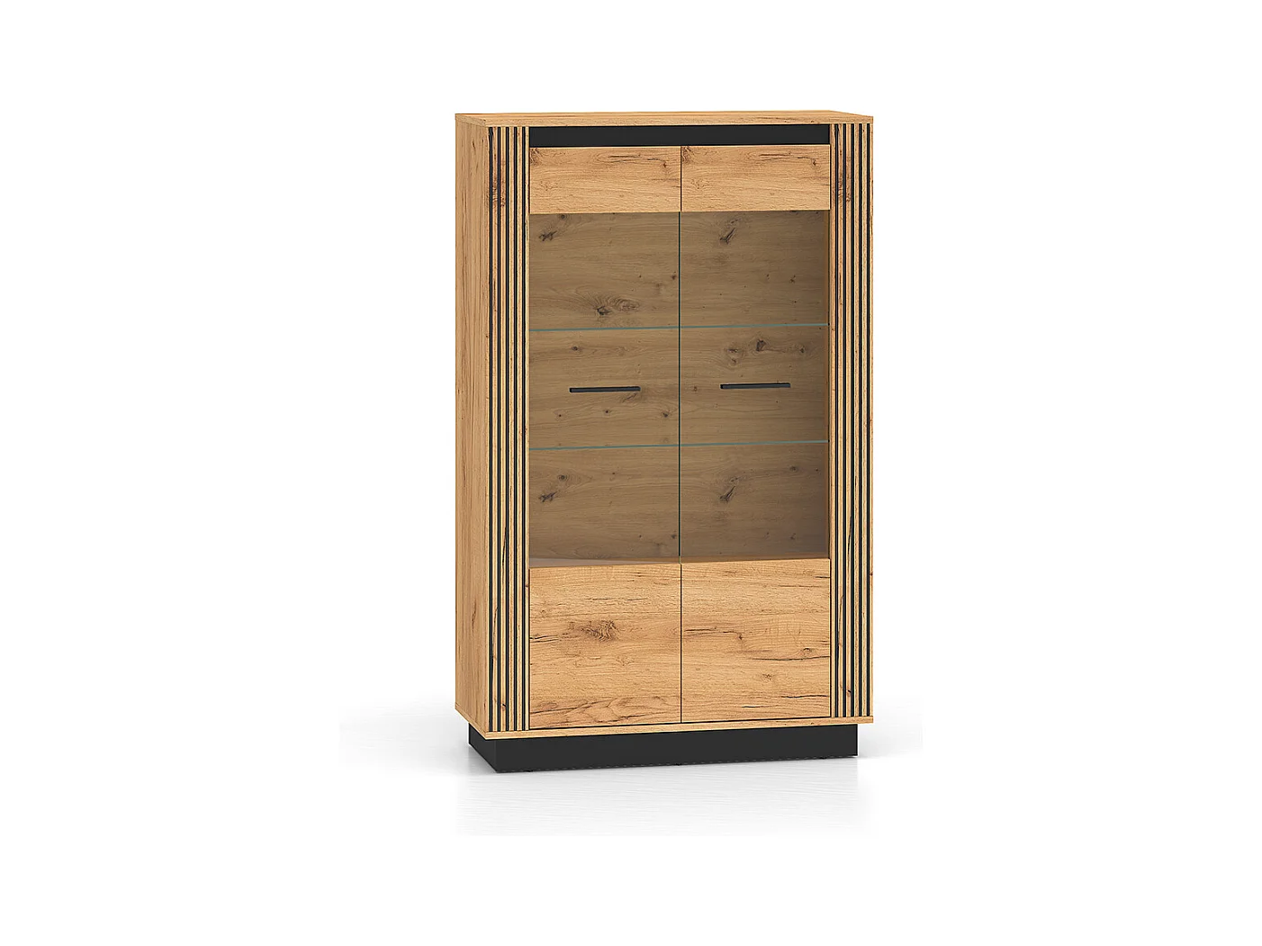 Vaisselier 2 portes Solal Bois et Noir