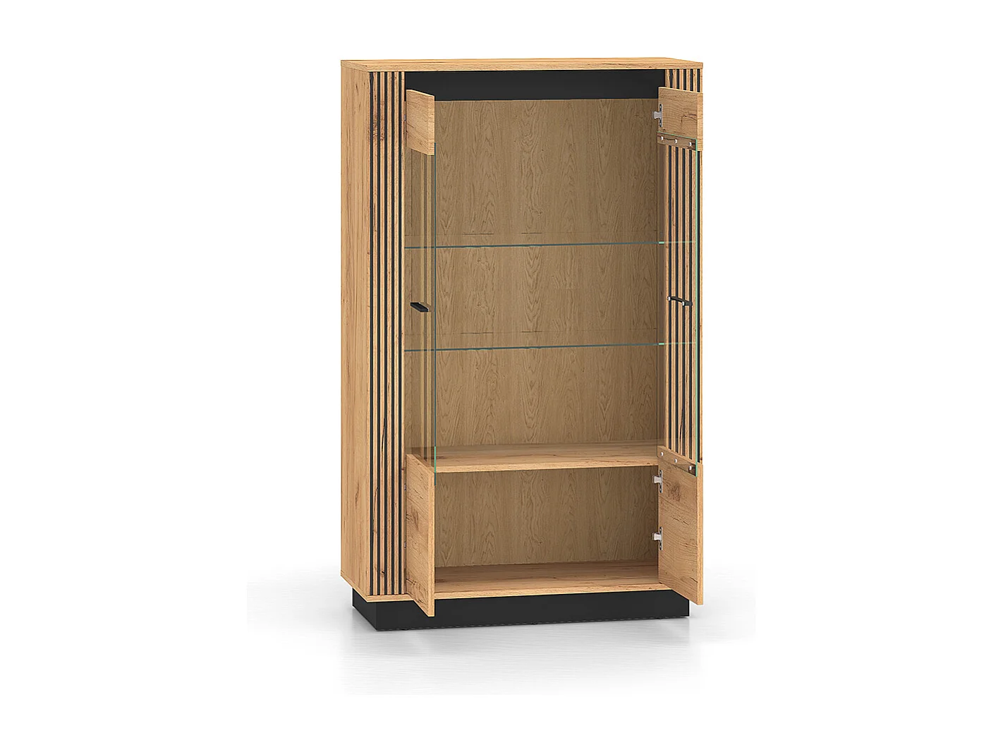 Vaisselier 2 portes Solal Bois et Noir