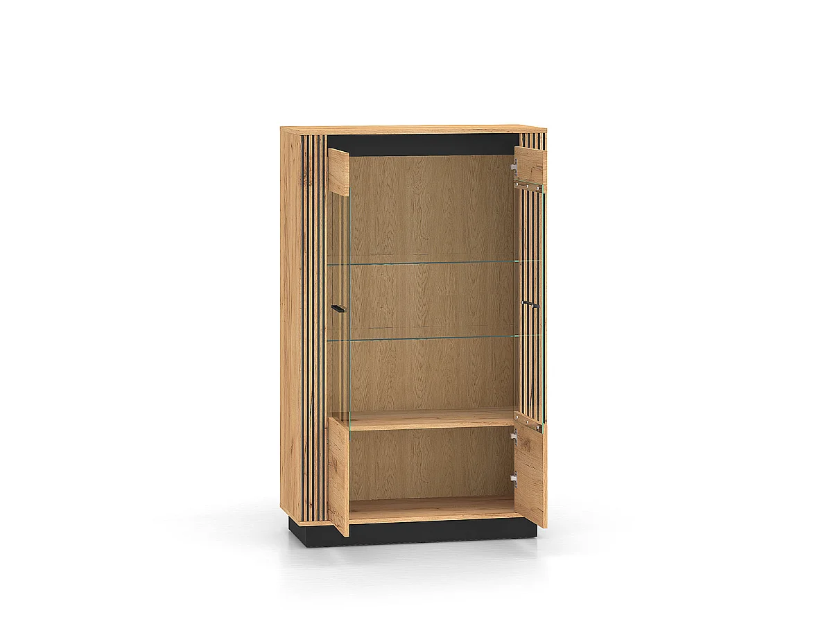Solal Hout en Zwart 2-deurs servieskast
