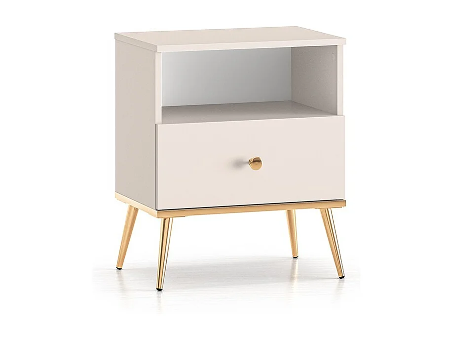 Mesa de cabeceira 1 gaveta Olivia caxemira 54cm