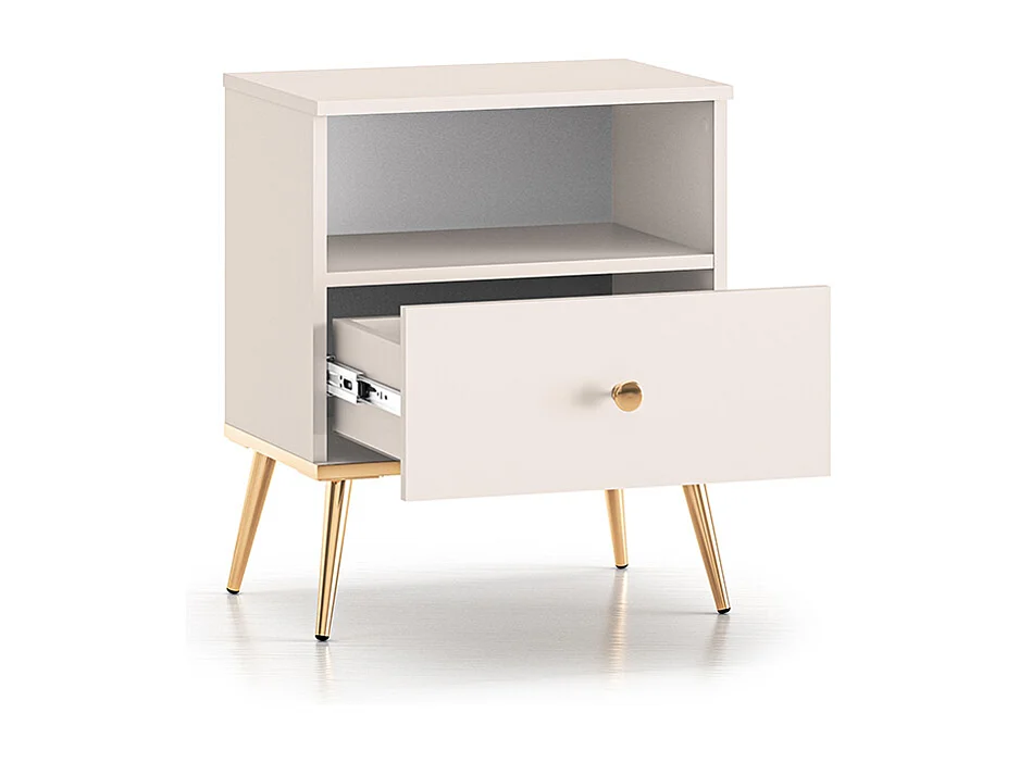 Mesa de cabeceira 1 gaveta Olivia caxemira 54cm