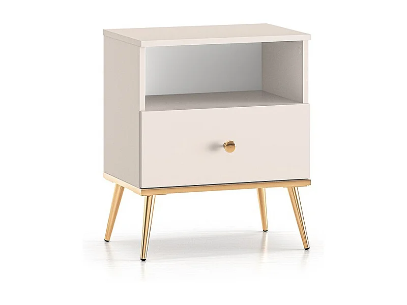 Mesa de cabeceira 1 gaveta Olivia caxemira 54cm