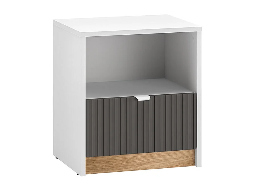 Mesa de cabeceira 1 gaveta Ronan branco 48cm