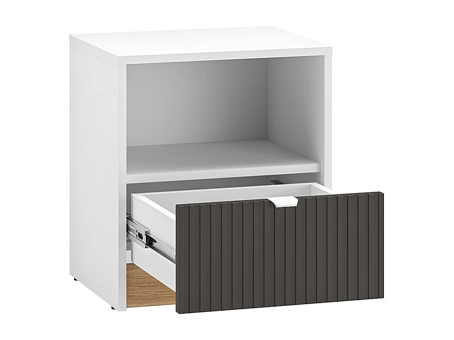 Mesa de cabeceira 1 gaveta Ronan branco 48cm