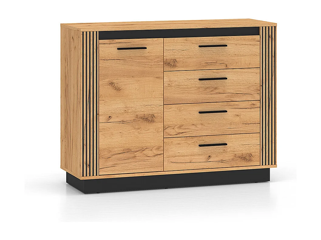 Buffet 1 anta 4 cassetti Solal marrone 90cm