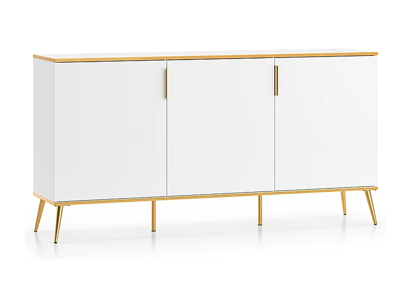 Aparador 3 portas Zora branco 88cm