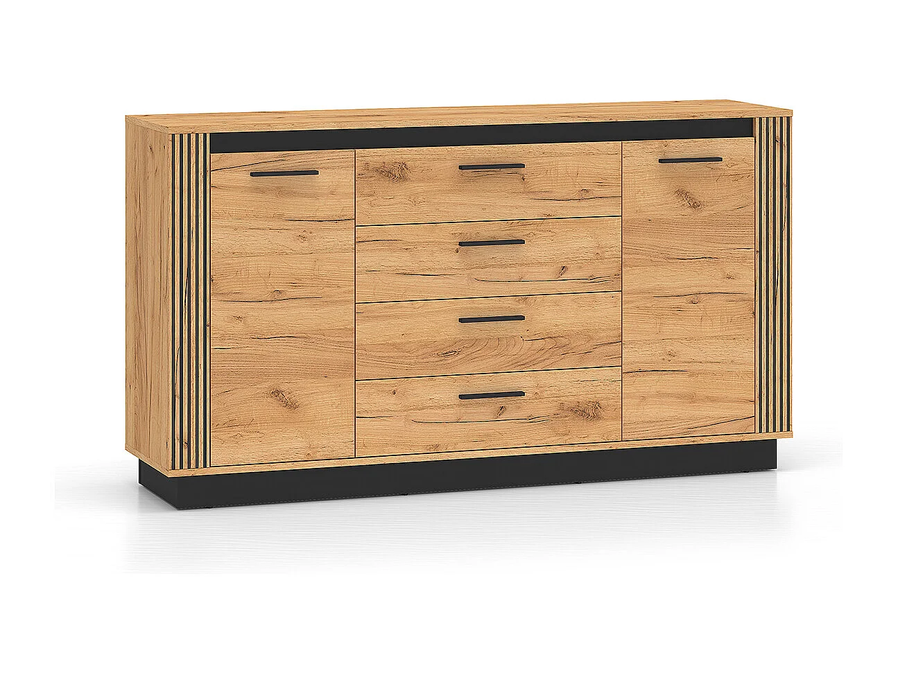 Buffet 2 ante 4 cassetti Solal marrone 90cm