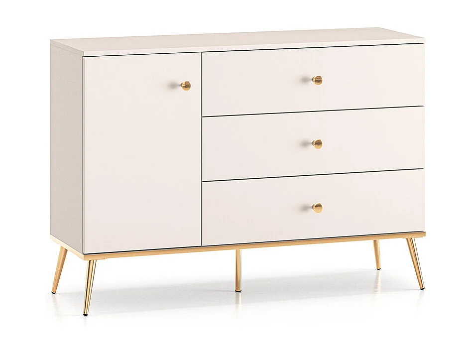 Buffet 1 anta 3 cassetti Olivia cachemire 85cm