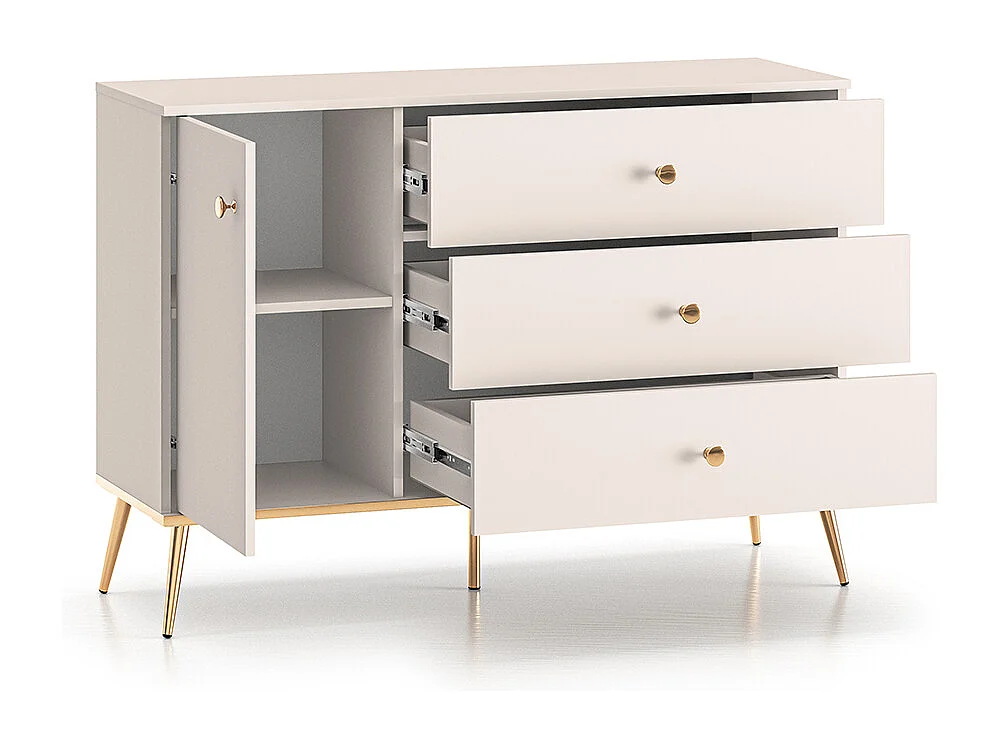 Buffet 1 anta 3 cassetti Olivia cachemire 85cm