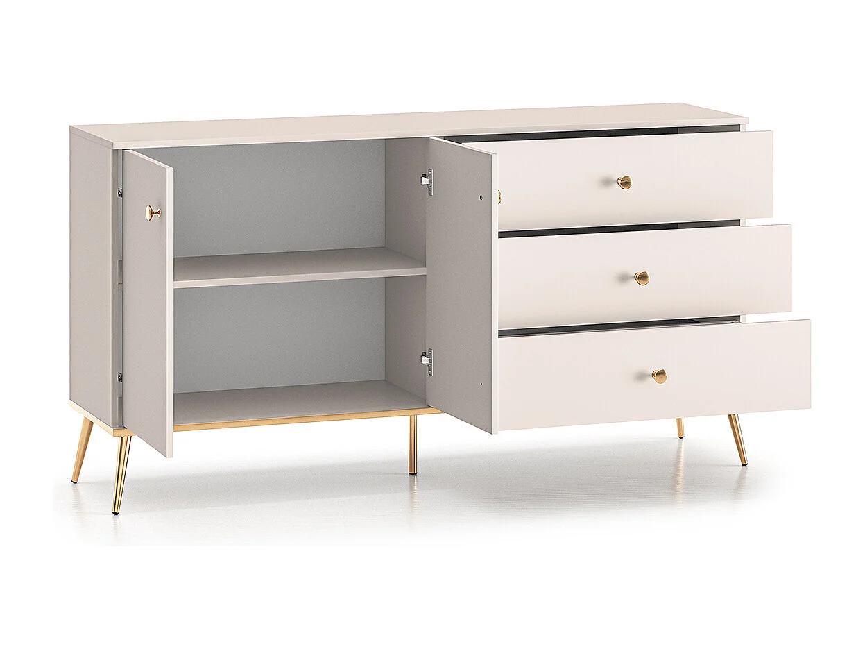 Buffet 2 ante 3 cassetti Olivia cachemire 85cm