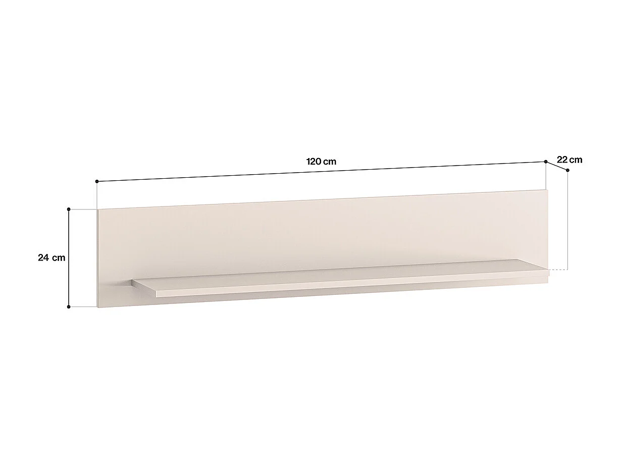 Étagère murale 120cm Olivia Cachemire