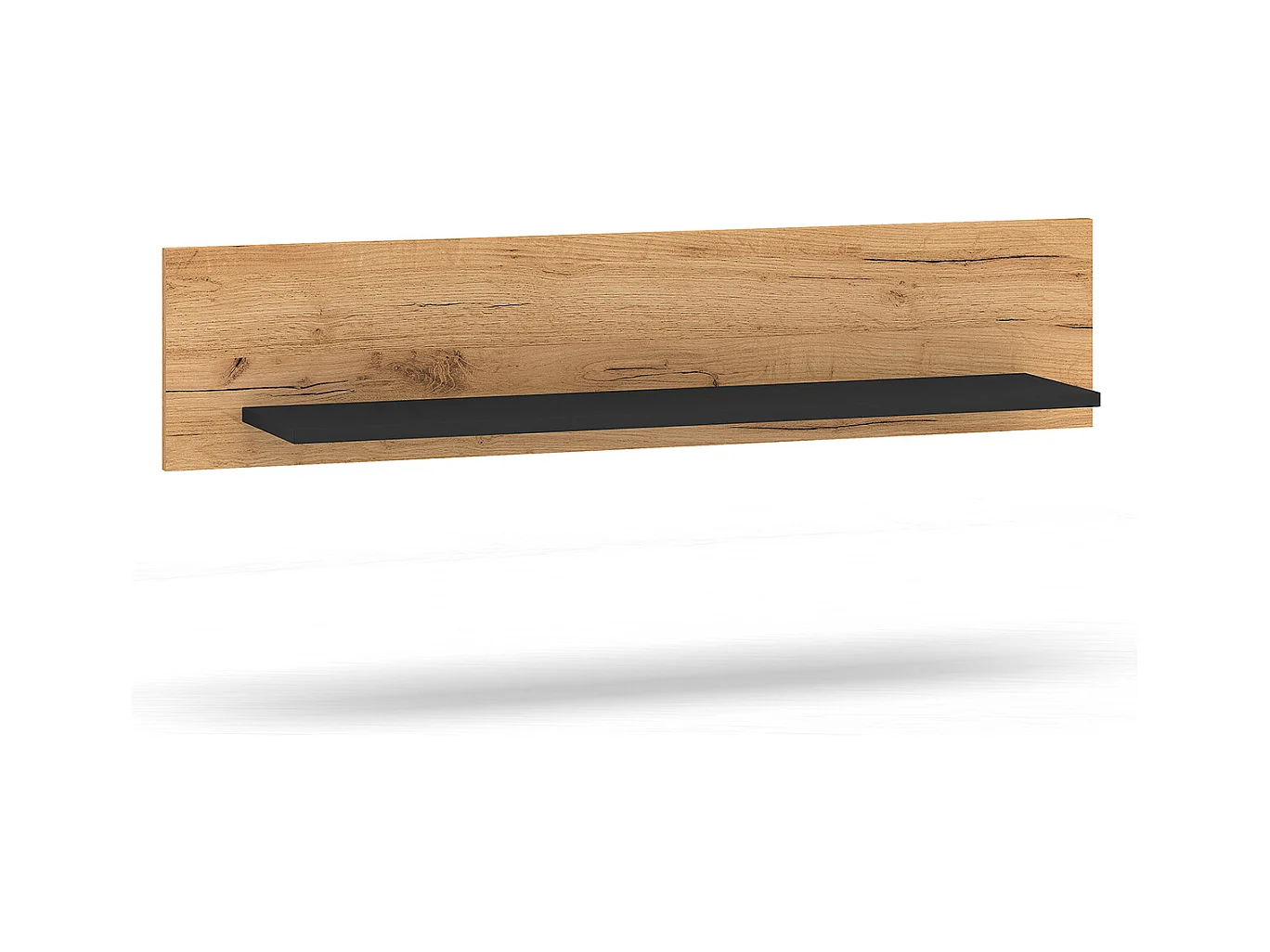 Solal Wandplank Hout en Zwart 110cm
