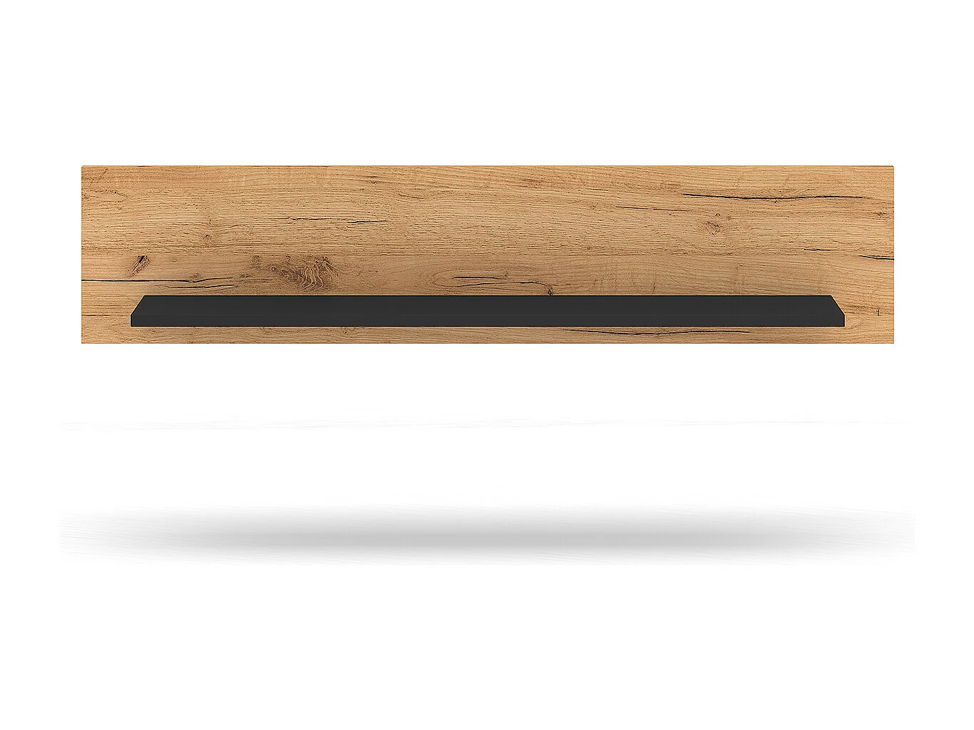 Étagère murale 110cm Solal Bois et Noir