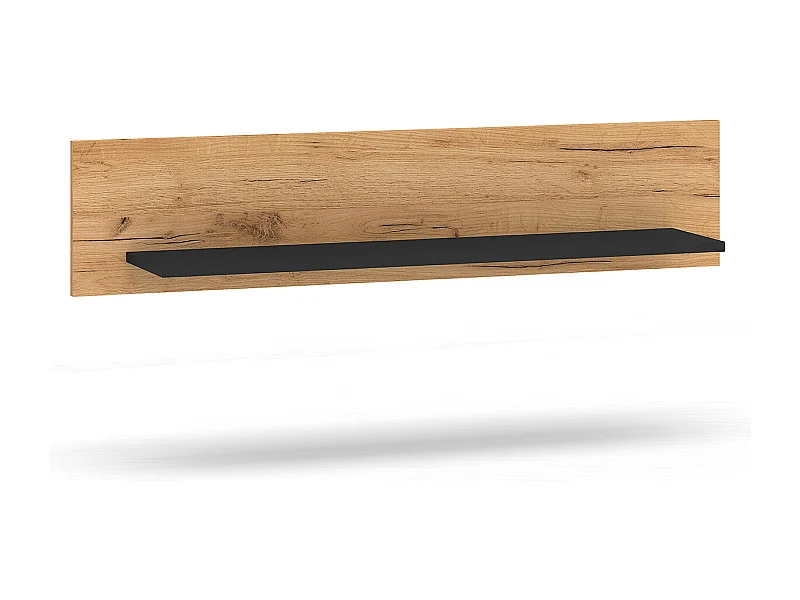 Mensola a muro Solal in legno e nero da 110 cm