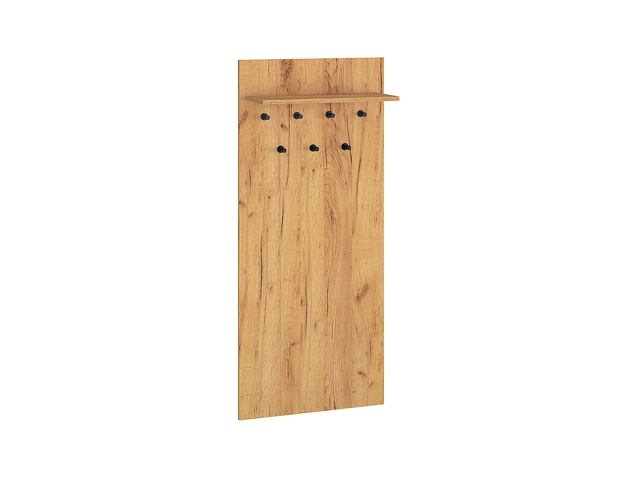 Porte-manteau mural 7 patères 1 étagère Nilo Bois