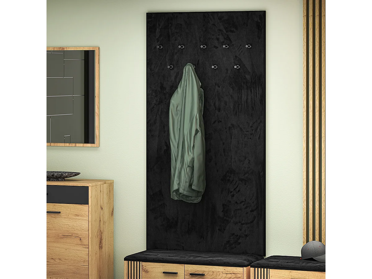 Porte-manteau mural 9 patères Nilo Bois