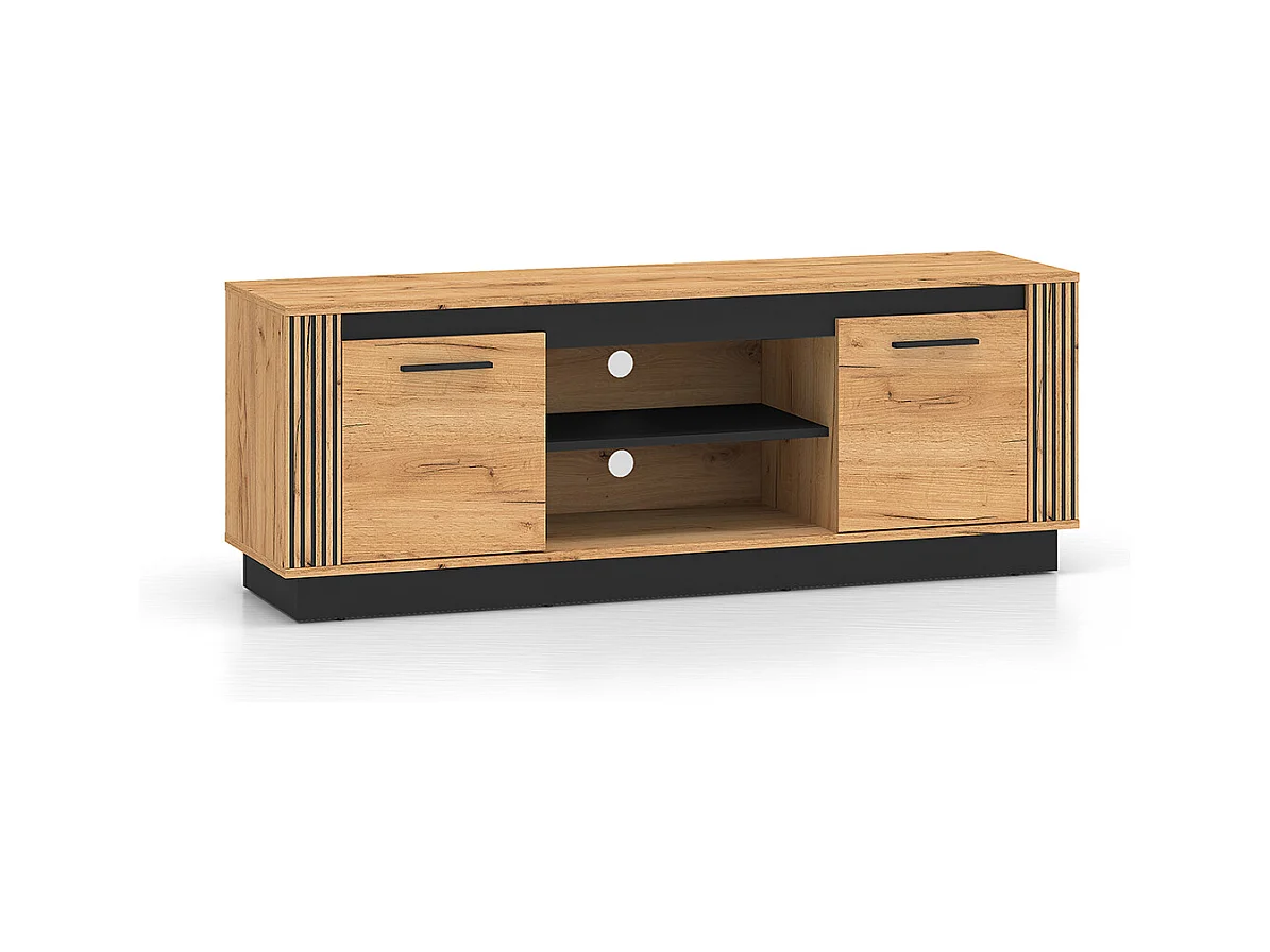Solal Hout en Zwart 2-deurs 150 cm TV-meubel