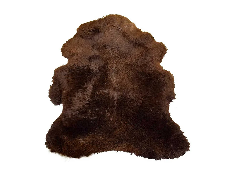 Tapis Imitation Fourrure "Peau" 71x107cm Marron