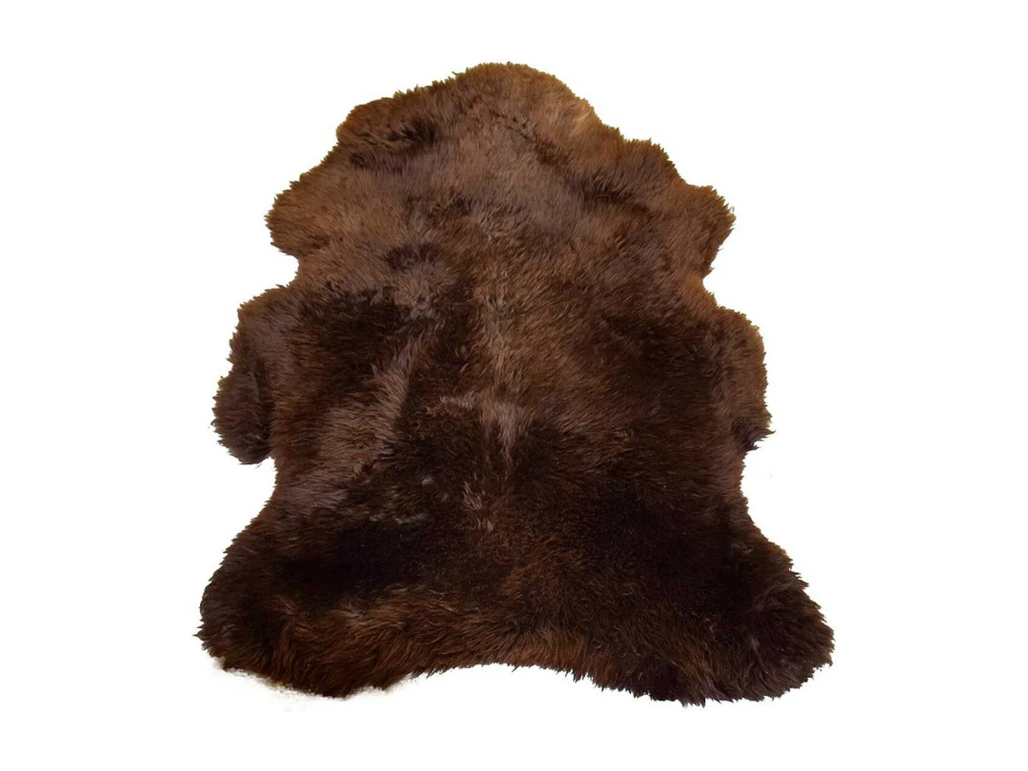 Tapis Imitation Fourrure "Peau" 71x107cm Marron