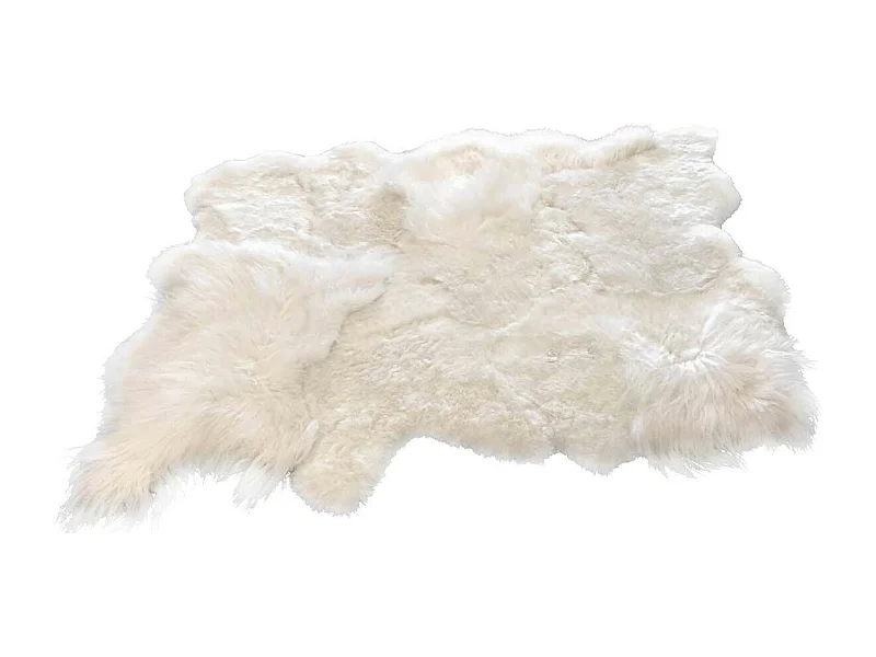 Tapis Imitation Fourrure "Mouton" 140x170cm Blanc