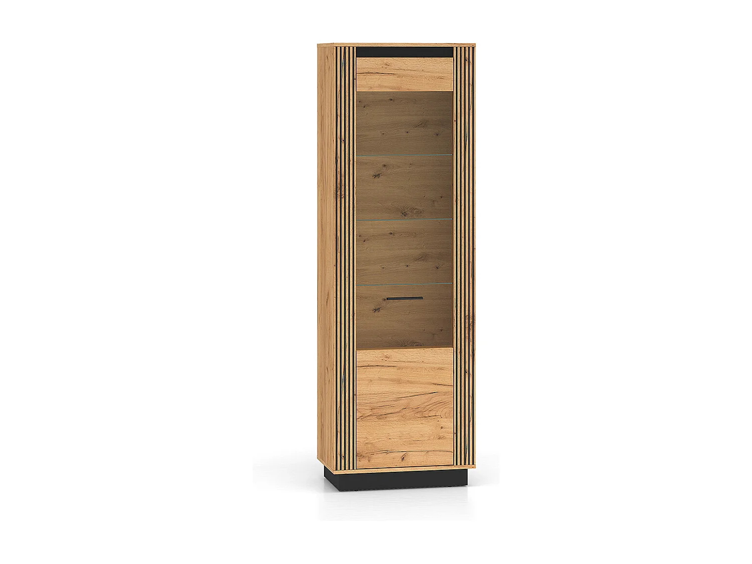 1-door Solal Wood and Black display case