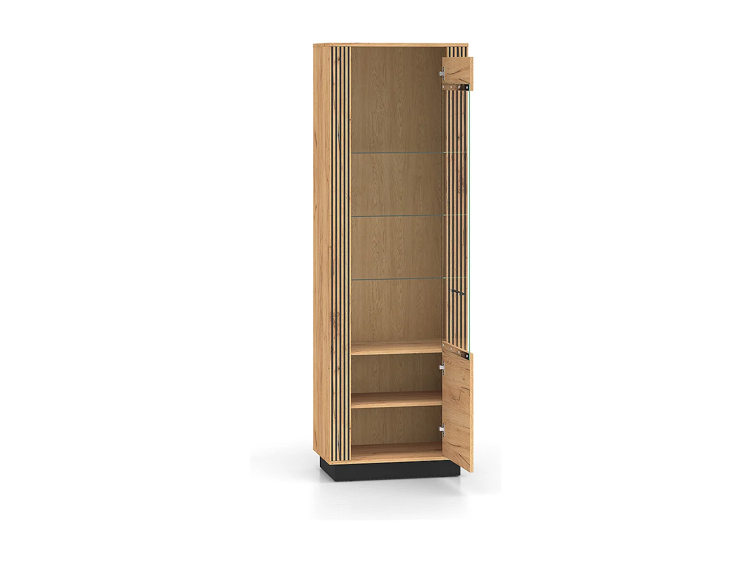 1-door Solal Wood and Black display case