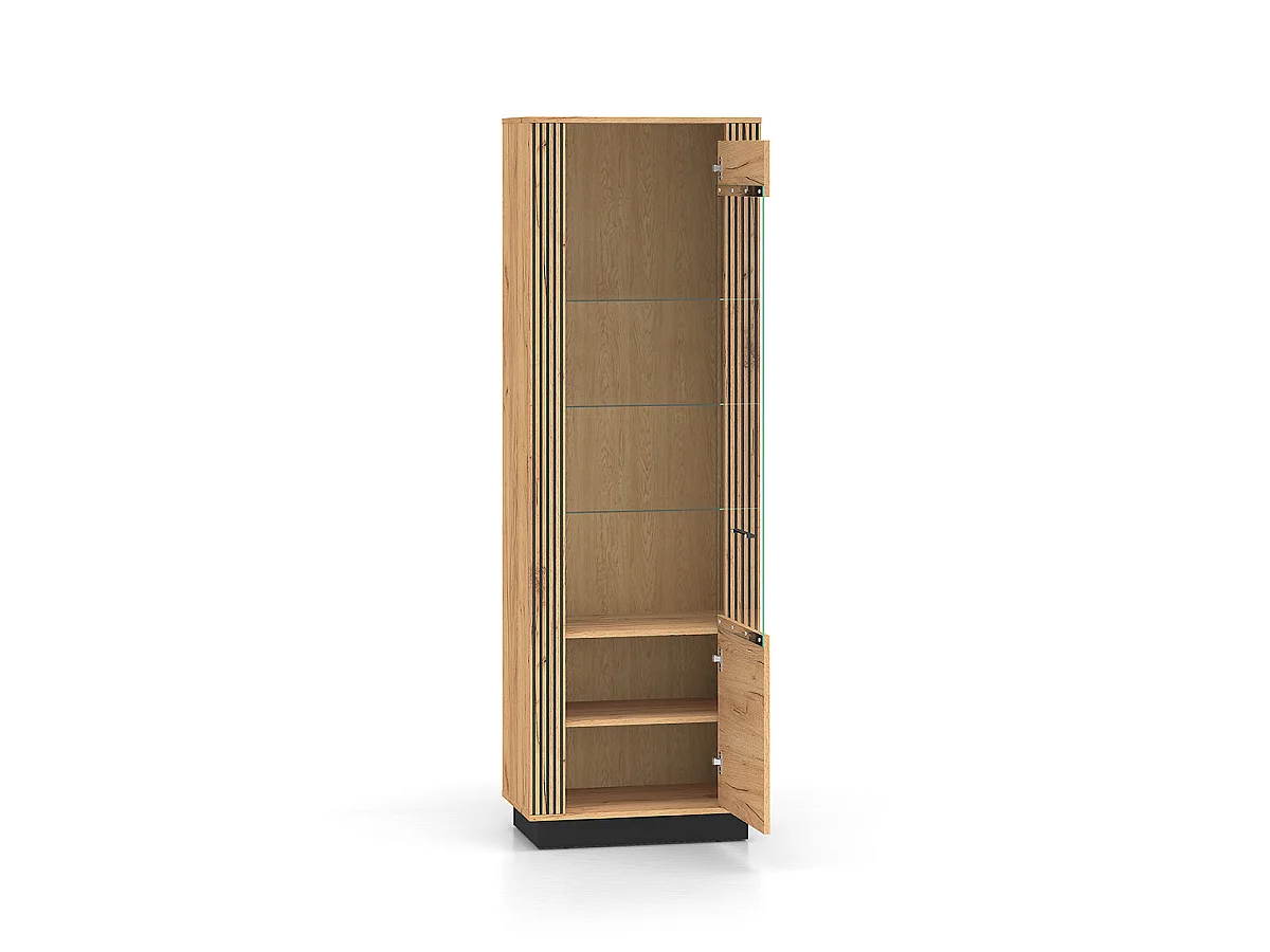 Vitrine 1 porte Solal Bois et Noir