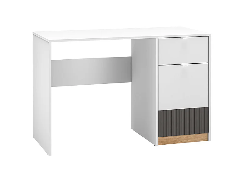 Bureau 1 porte 1 tiroir Ronan Blanc