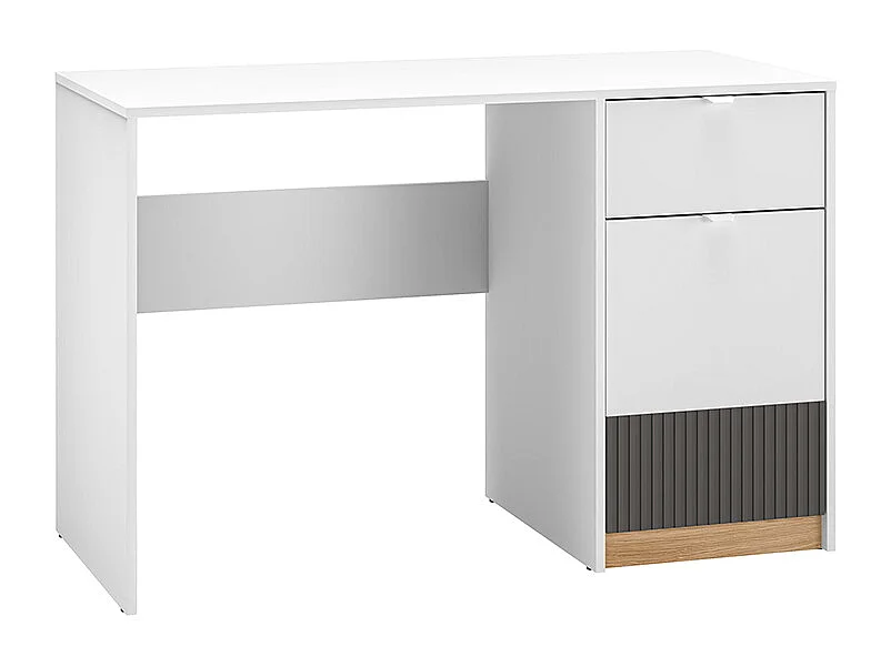 Bureau 1 porte 1 tiroir Ronan Blanc