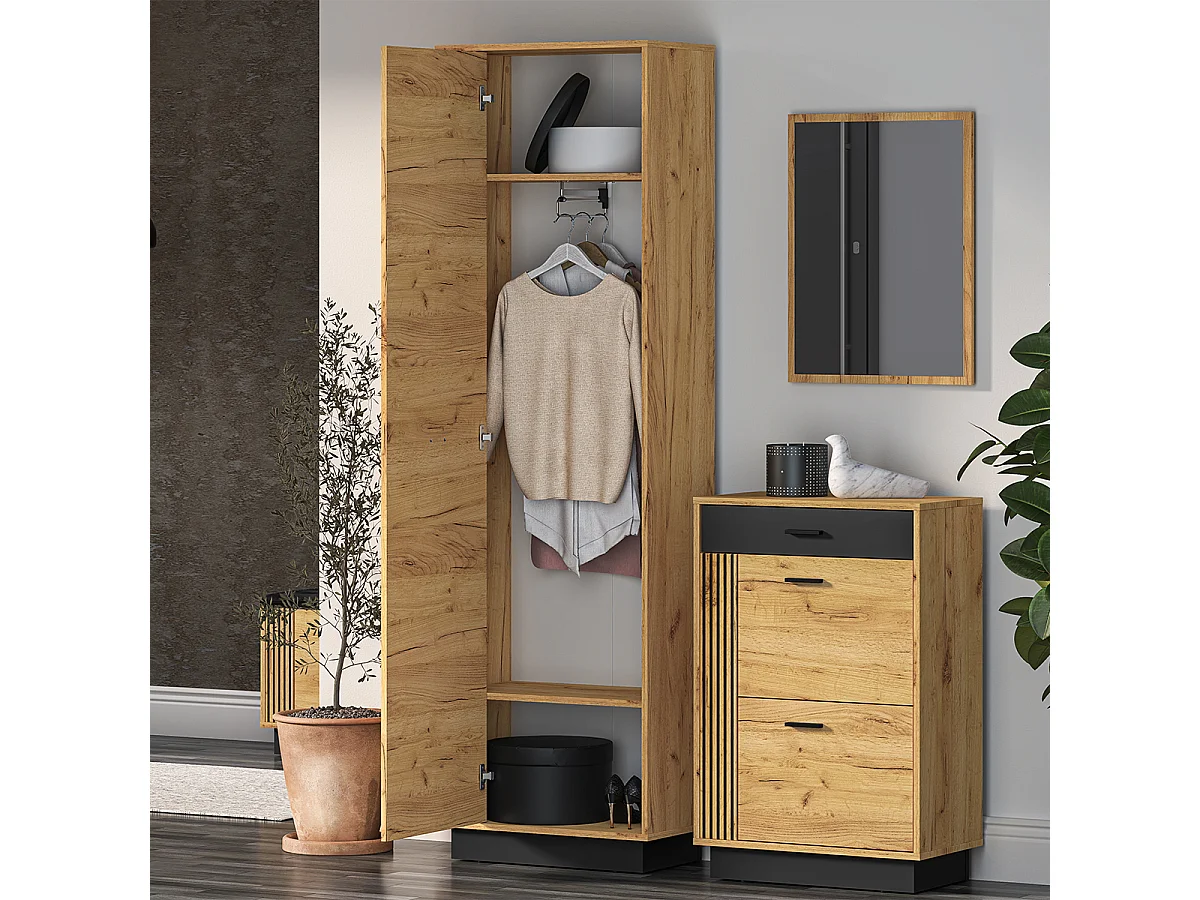 Colonne d'entrée 1 porte Nilo Bois